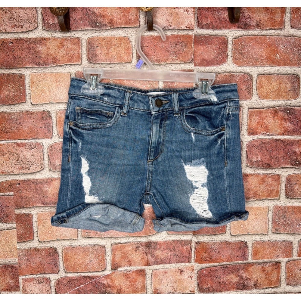 DL1961 Premium Denim Girls Distressed Jean Shorts Medium Wash Size 12 Cuffed